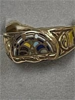 Beautiful 10k gold Maison Ring with enamel work