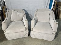 2 Hickory Chiar Co. Upholstered Chairs
