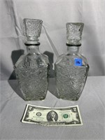 Pair of Glass Decanters