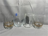 4 Assorted Wine Glasses