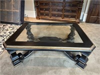 Glass Top Coffee Table- Chipped Glass