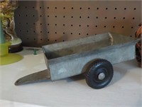 Vintage tin toy wagon