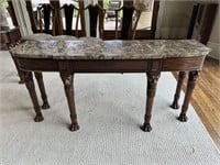 Marble Top Console Table & Lion Legs