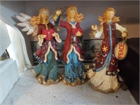 3 Tall resin angels