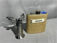 Elk Shot Glass & Flask