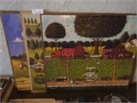 3 Charles Wysocki Large puzzles on display boards