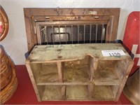 Small wooden crate and old vent cover