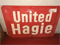 Metal United Hagie sign about 18" x 12.5"