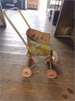 Vintage Blondie metal toy doll stroller