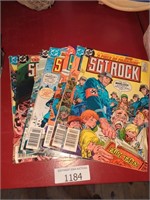 7 vintage DC SGT Rock Comic books