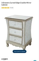 11 - 3-DRAWER MIRRORED SIDE TABLE / CHEST