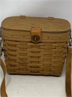 Vintage Longaberger basket purse with leather