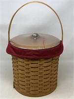 Longaberger ice bucket basket with liner and