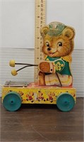 Vintage Fisher Price tiny Teddy pull along
