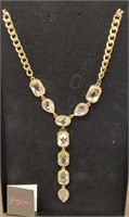 Grayce Retro gold toned fashion crystal necklace