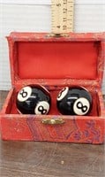 8 Ball Theme Chinese Chiming Stress Balls with