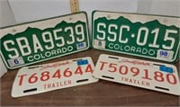 Colorado license plates and South Dakota trailer