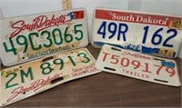 South Dakota license plates.