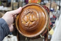 CARVED WOODEN CANTEEN