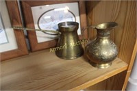BRASS PITCHER AND LADLE POT