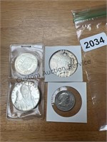 4 coins, Pope John, Ronnie Lott, Susan B, US