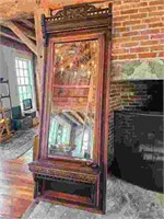Monumental Highly Carved Wood Hall Mirror