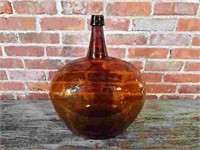 19th C. Amber Kidney Shaped Free Blown Demijohn