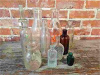 Estate Lot Of 11 Antique Bottles