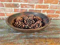 Large Primitive Wooden Bowl