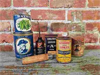 Estate Grouping Of Advertising Tins And Bottles