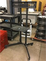 Rolling TV Mount Cart with Shelf