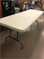 8ft Plastic Banquet Table with Folding Legs
