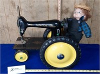 Singer Sewing Machine Tractor w/ Farmer