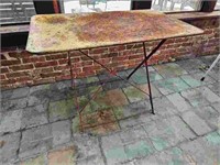 Rustic French Metal Folding Bistro Table