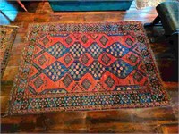 Antique Hand Knotted Rug - 110" x 76"