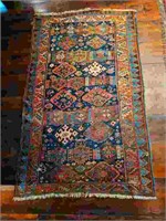 Antique Hand Knotted Rug - 83" x 49"