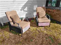 Pair of Outdoor Patio Recliner Chairs