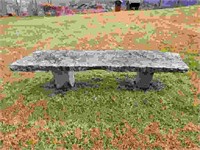 Antique Stone Garden Bench