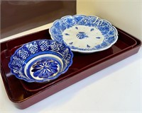 Japanese Serving Bowls and Laquered Trays