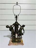Cast Metal French Table Lamp