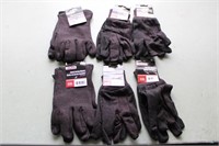 6 Pairs of New Jersey Gloves Work Gloves One Size