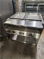 Two pan electric steam table