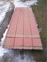 (4) SHEETS 8'-10' NEW RED ROOF TIN
