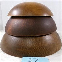 WOOD BOWL SET OF 3 ALL SIZES