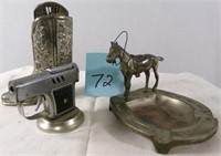 OCCUPIED JAPAN NOVELTY LIGHTERS & HORSE ASHTRAY