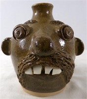 UGLY FACE MINI JUG POTTERY FOLK ART SIGN RICHARDS