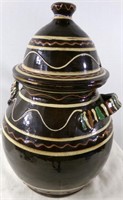 TURTLE CREEK POTTERY JAR SIGNED CHRIS WOODS