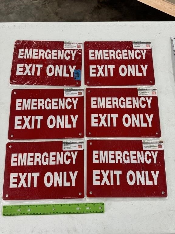Exit Signs 6pc