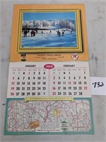 1958 Gateway Texaco Service Calendar - Somerset