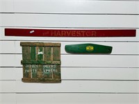 (3) Wooden Tractor Advertising Signs